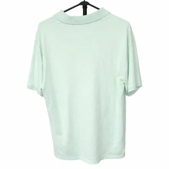 Roundtree & Yorke Supima Cotton Polo Shirt Mint Green Size M - Picture 2 of 3